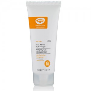 Green People SPF15 Edelweiss Sunscreen with Tan Accelerator 100ml